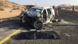 حادث سير يتسبب في وفاة عائلة من رجال ألمع على طريق الرين الرياض